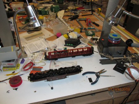 Arbeitsplatz Lokreparatur oder Umbau.